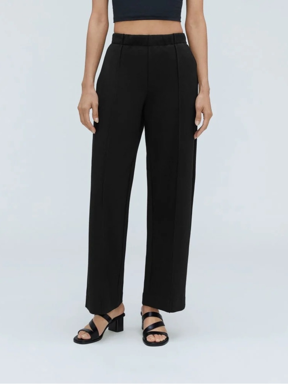 Everlane The Wide Leg Dream Pant Black Pintuck Pants Size M
